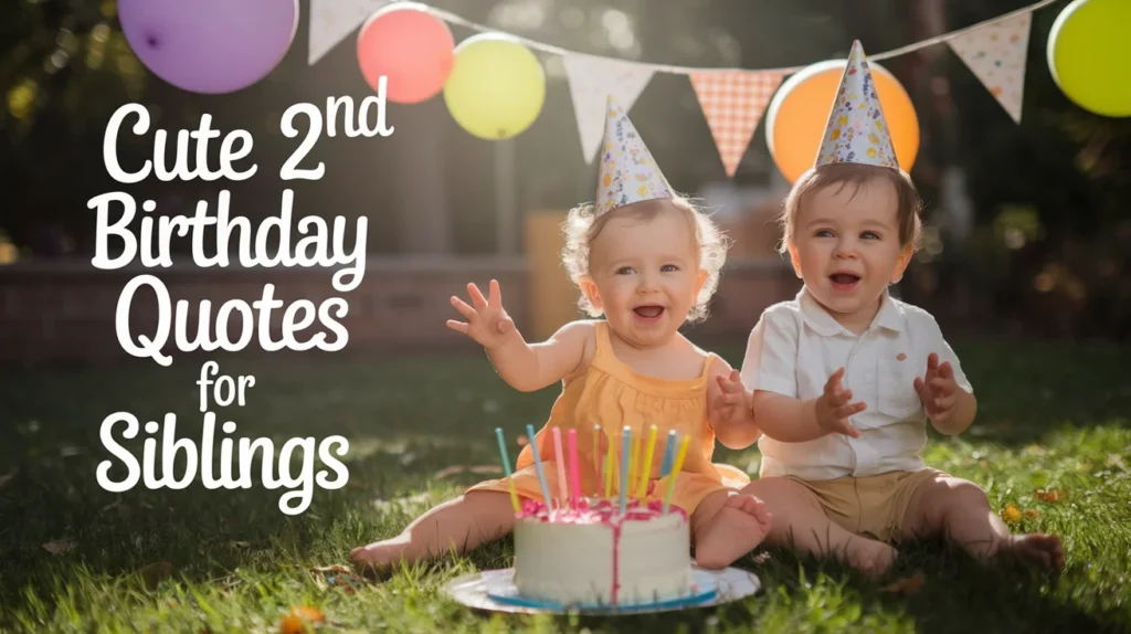 Cute 2nd Birthday Quotes for Siblings