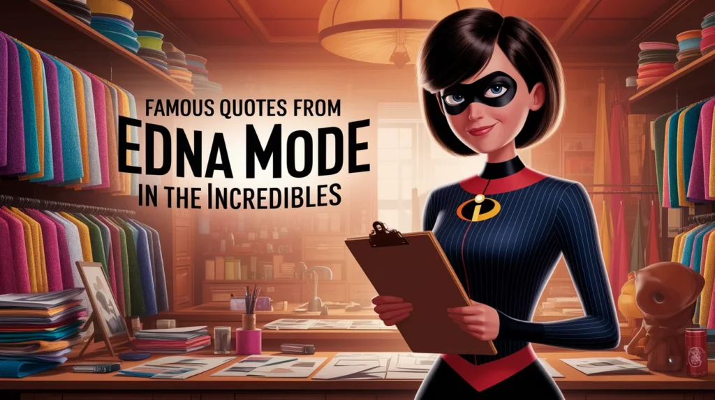 Famous Quotes from Edna Mode in The Incredibles