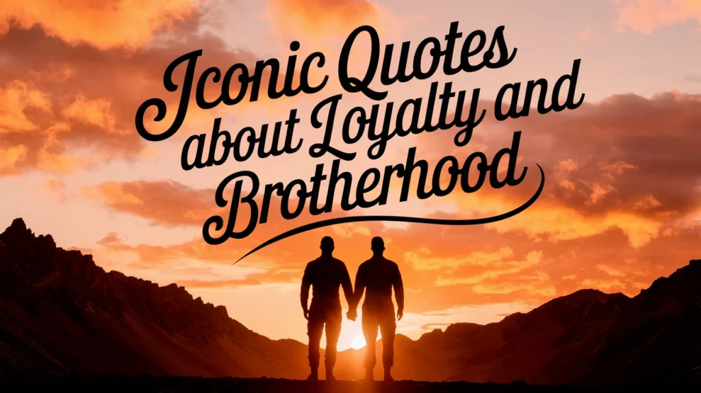 Iconic Quotes About Loyalty and Brotherhood