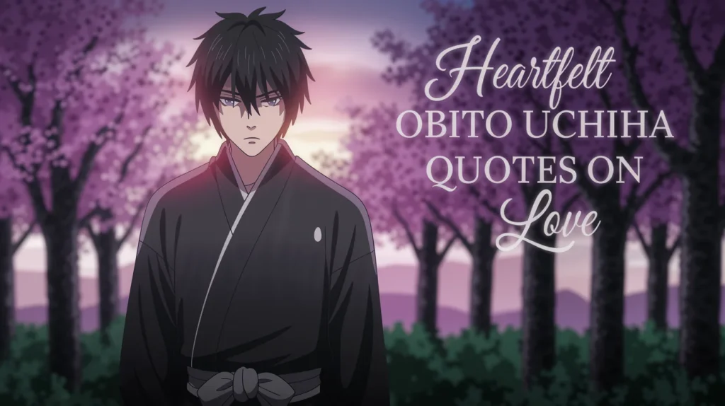 Heartfelt Obito Uchiha Quotes on Love