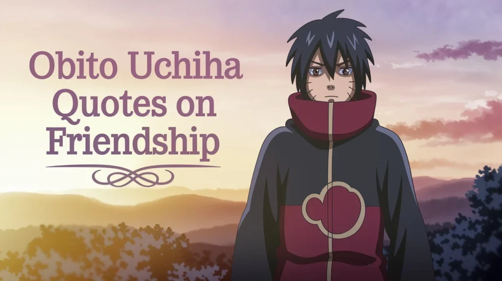 Obito Uchiha Quotes on Friendship