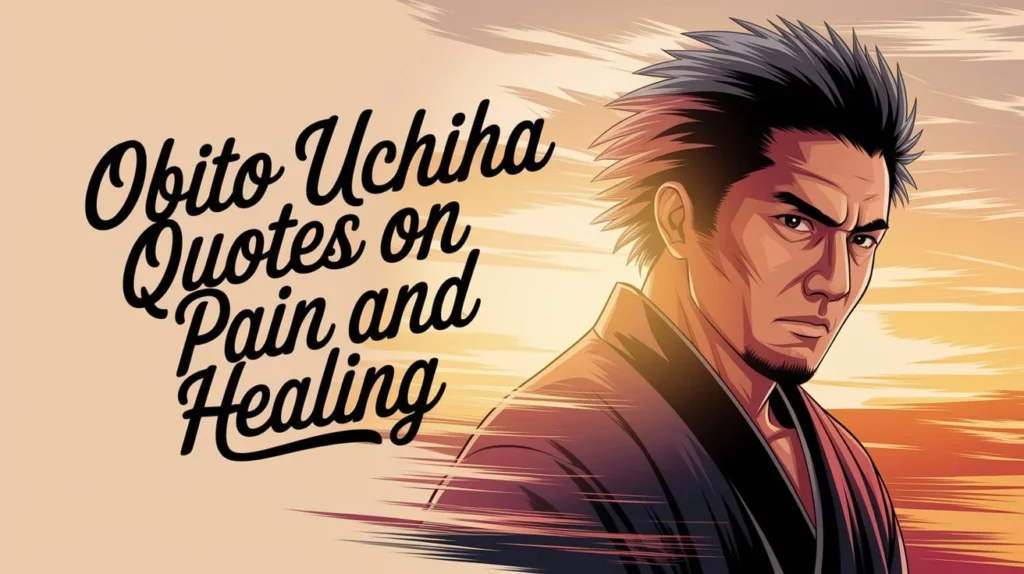 Obito Uchiha Quotes on Pain and Healing