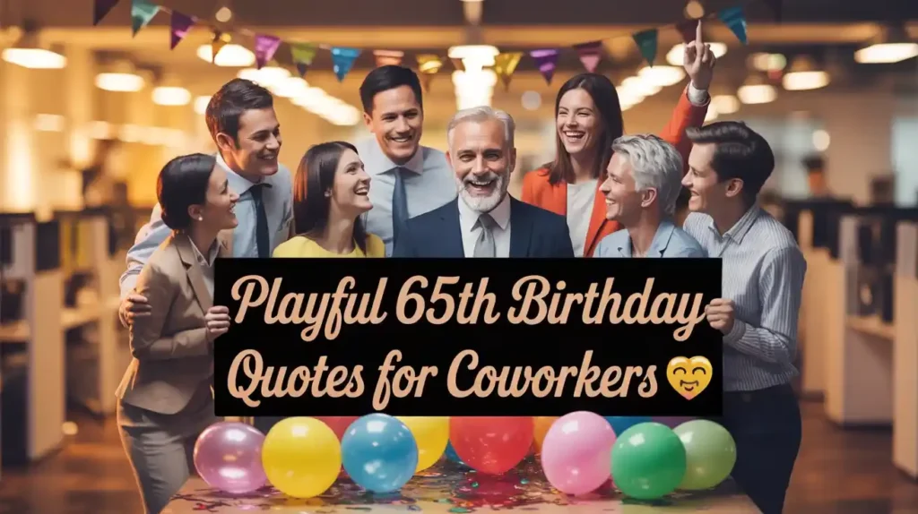 Playful 65th Birthday Quotes for Coworkers