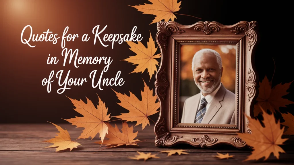 Quotes for a Keepsake in Memory of Your Uncle