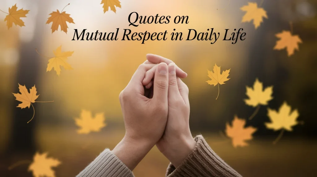 Quotes on Mutual Respect in Daily Life