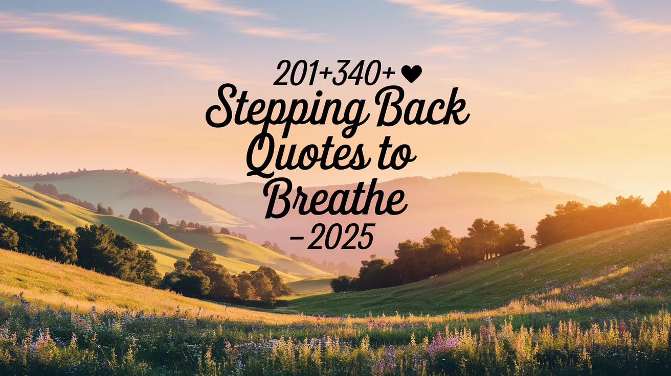 Stepping Back Quotes