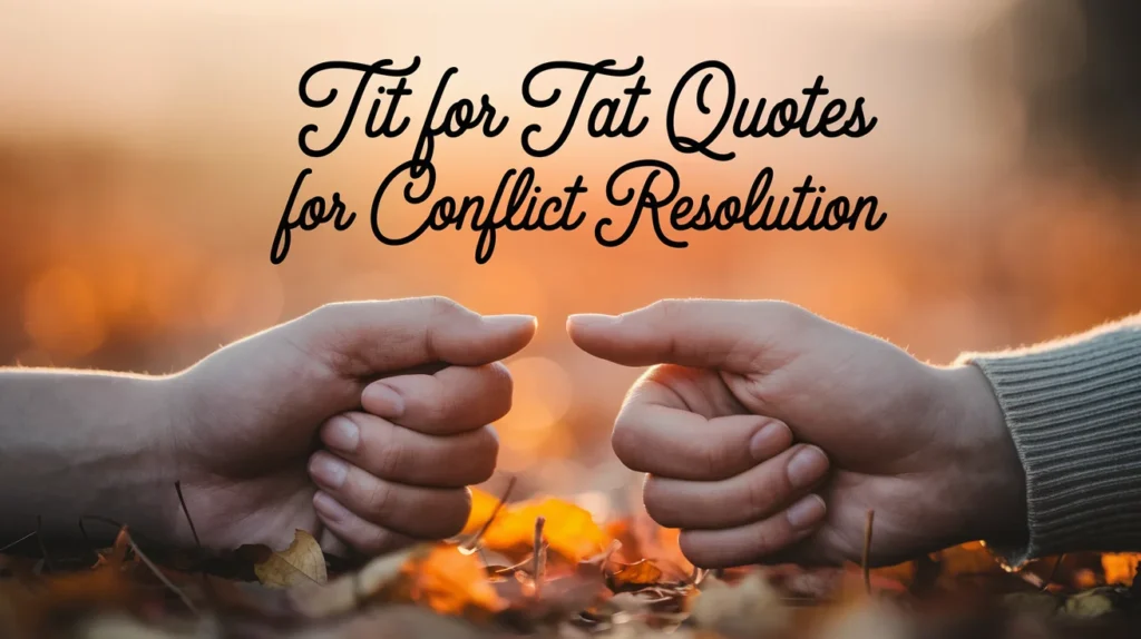 Tit for Tat Quotes for Conflict Resolution
