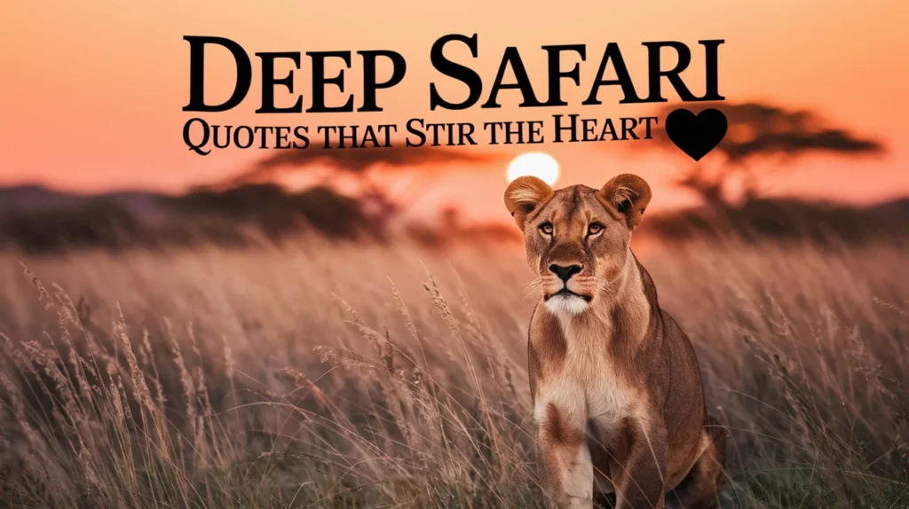 Deep Safari Quotes That Stir the Heart