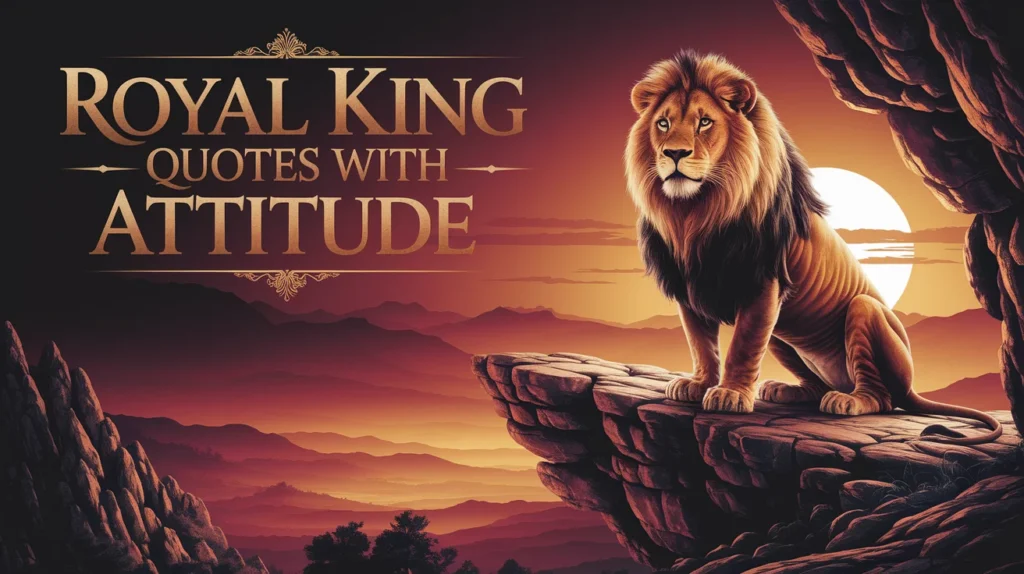 Royal King Quotes With Attitude