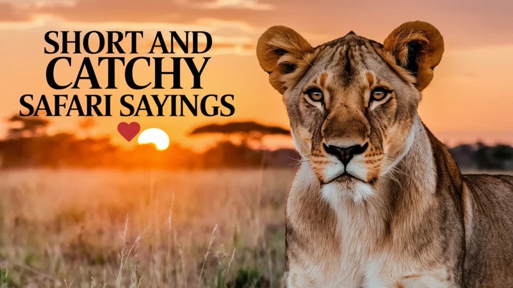 Short and Catchy Safari Sayings