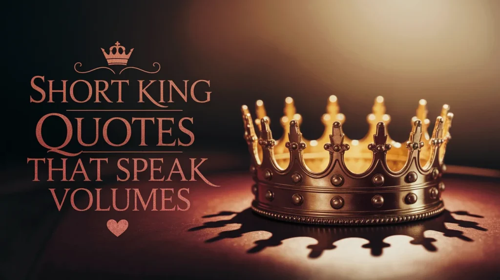 Short King Quotes That Speak Volumes